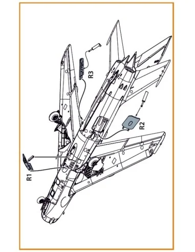 MiG-19 air brakes for CP kits, 1/72 - Clear Prop Accessories CPA72187