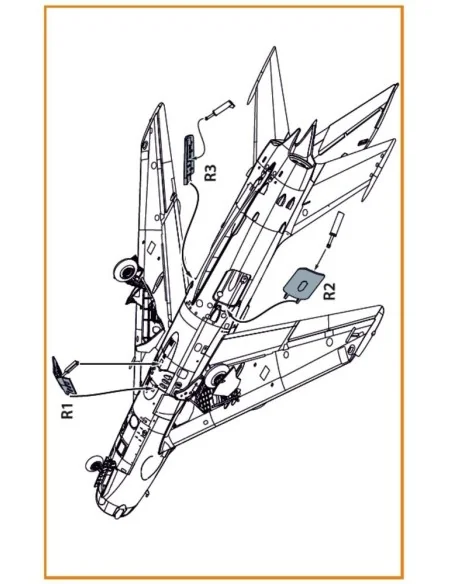 MiG-19 air brakes for CP kits, 1/72 - Clear Prop Accessories CPA72187