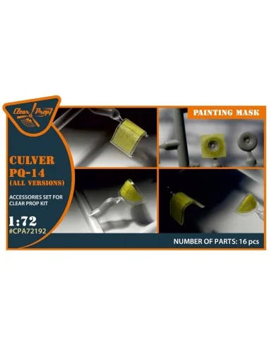 Culver PQ-14 (all versions) painting mask for CP kits, 1/72 - Clear...