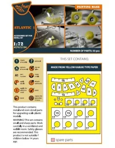 ATLANTIC 1 painting mask for REVELL kit, 1/72 - Clear Prop Accessor... 2