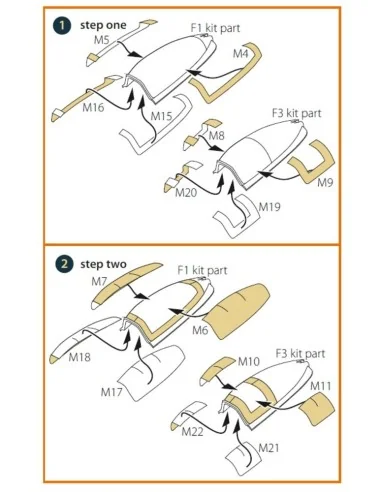 Meteor F.8/FR.9 double-sided painting mask for Airfix kit, 1/72 - C...