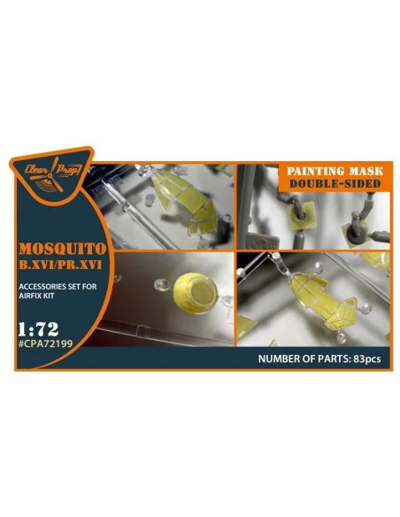 Mosquito B.XVI/PRXVI double-sided painting mask for Airfix kit, 1/7...