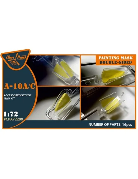 A-10 A/C double-sided painting mask for GWH kit, 1/72 - Clear Prop ...
