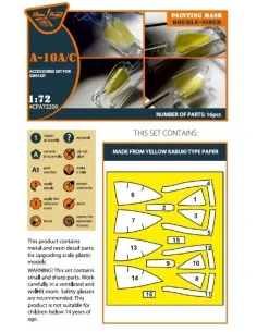 A-10 A/C double-sided painting mask for GWH kit, 1/72 - Clear Prop ... 2