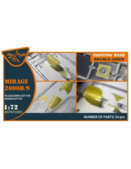 Mirage 2000B/N double-sided painting mask for Modelsvit kit, 1/72 -...