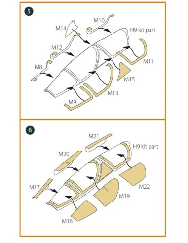 Mirage 2000B/N double-sided painting mask for Modelsvit kit, 1/72 -...