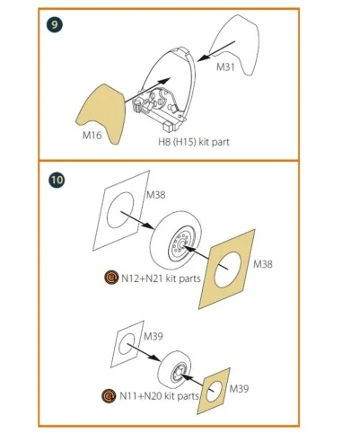 [NO_DESC] Mirage 2000B/N double-sided painting mask for Modelsvit k...