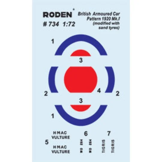 British Armoured Car Pattern 1920 Mk.II (modified with sand tyres),...