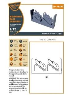Welington Mk.II exhausts for Airfix kits, 1/72 - Clear Prop Accesso... 2