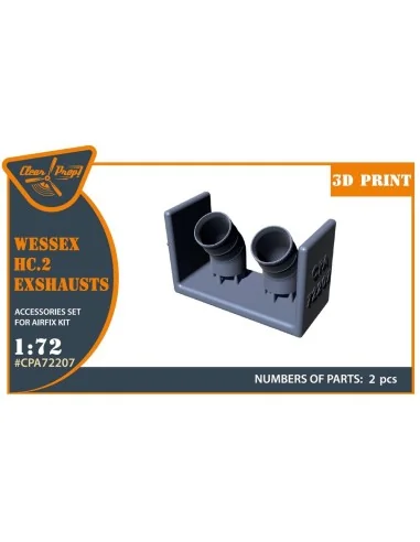 Wessex HC.2 Exhausts for Airfix kit, 1/72 - Clear Prop Accessories ...
