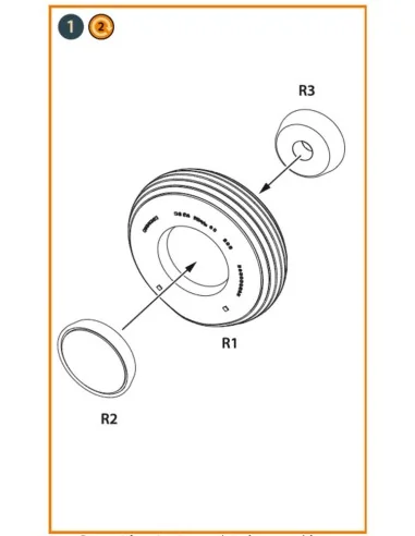 Ki-46 Wheel set, 1/72 - Clear Prop Accessories CPA72240