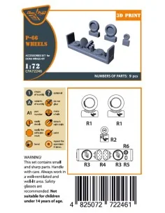 Vanguard P-66/Mk.1/J10 Wheels set for Dora Wings, 1/72 - Clear Prop... 2