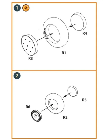 [NO_DESC] Vanguard P-66/Mk.1/J10 Wheels set for Dora Wings, 1/72 - ...