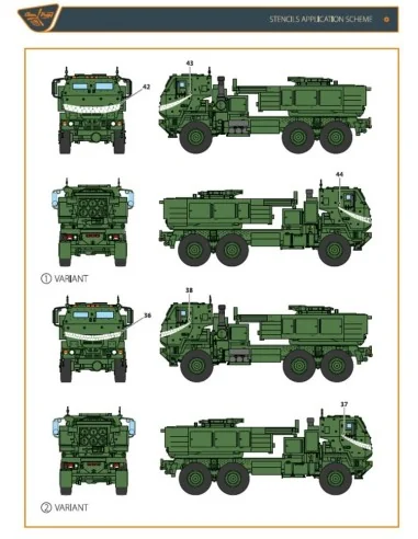 M142 Himars in Ukrainian Armed Forces decal set for Trumpeter, Fore...