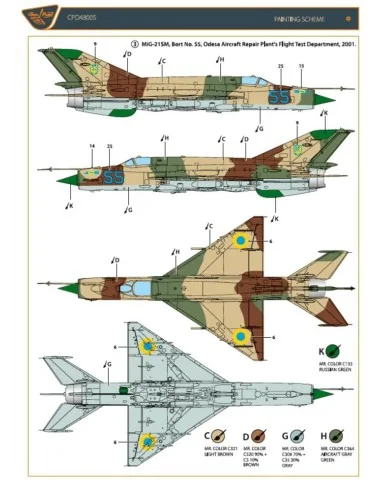 MiG-21 in Ukrainian Service, 1/48 - Clear Prop Accessories CPD48005