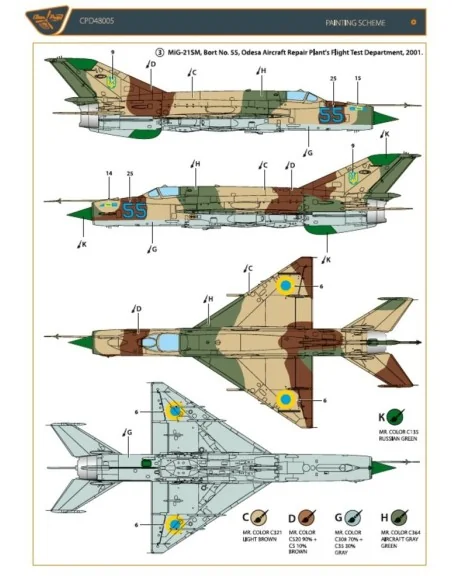 MiG-21 in Ukrainian Service, 1/48 - Clear Prop Accessories CPD48005