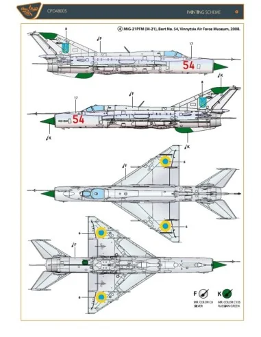 MiG-21 in Ukrainian Service, 1/48 - Clear Prop Accessories CPD48005