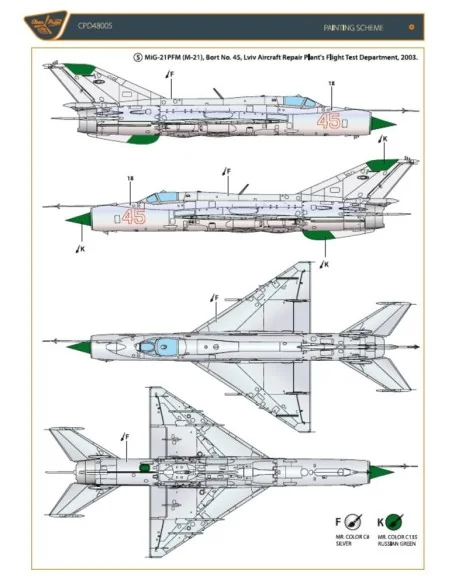 MiG-21 in Ukrainian Service, 1/48 - Clear Prop Accessories CPD48005
