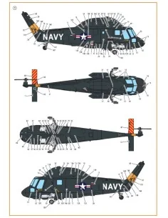 [NO_DESC] UH-2/SH-2 Seasprite (early version) technical stencils, 1... 2