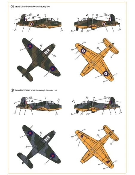 Gloster E28/39 Pioneer decal set, 1/72 - Clear Prop Accessories CPD...