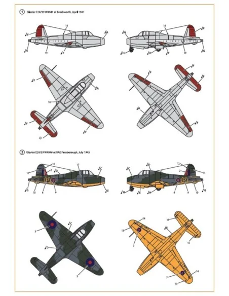 Gloster E28/39 Pioneer decal set, 1/72 - Clear Prop Accessories CPD...