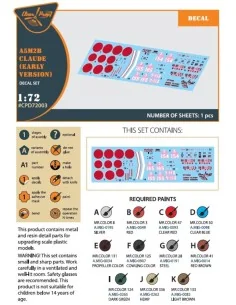 A5M2b Claude (early version) decal set for CP kit CP72006, 1/72 - C...