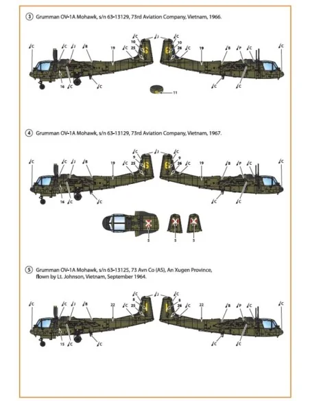 [NO_DESC] OV-1 A/JOV-1A Mohawk decal set, 1/72 - Clear Prop Accesso...