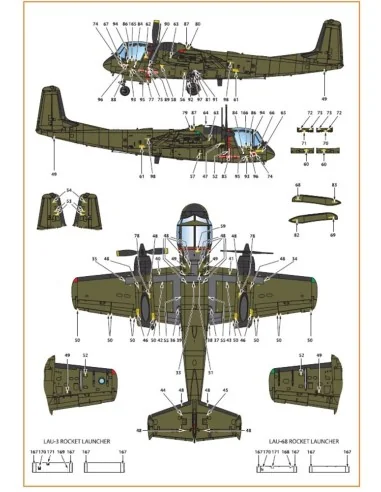 OV-1 A/JOV-1A Mohawk decal set, 1/72 - Clear Prop Accessories CPD72006