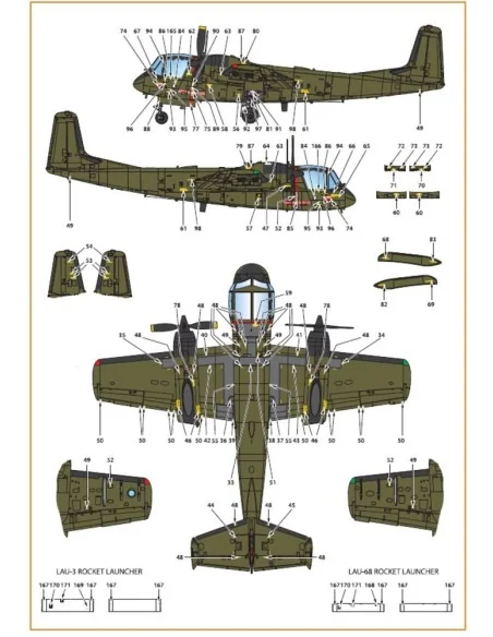 OV-1 A/JOV-1A Mohawk decal set, 1/72 - Clear Prop Accessories CPD72006