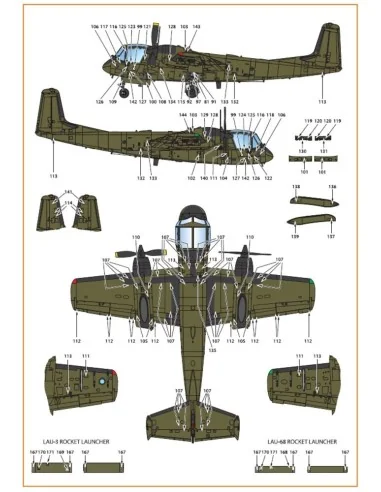 OV-1 A/JOV-1A Mohawk decal set, 1/72 - Clear Prop Accessories CPD72006