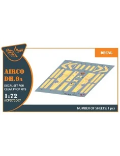 Airco DH.9a decal set for CP kits, 1/72 - Clear Prop Accessories CP...