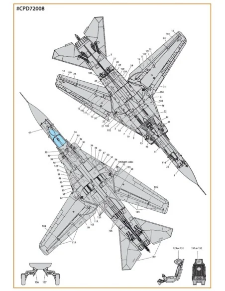 MiG-23ML, MLA, MLD, P, MLAE standard stencils for CP kits and other...