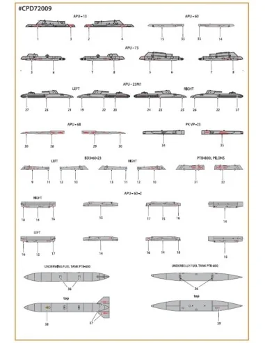 [NO_DESC] MiG-23ML, MLA, MLD, P, MLAE standard english stencils for...