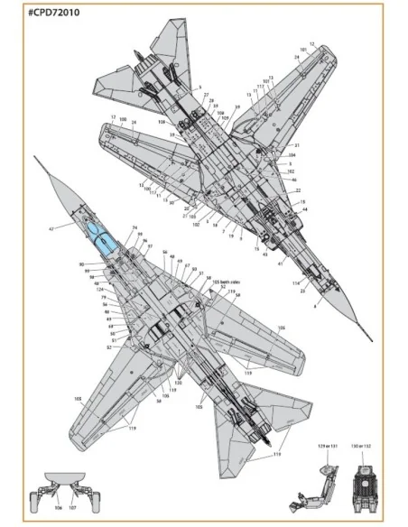 MiG-23ML, MLA standard stencils for grey paint schemes for CP kits ...