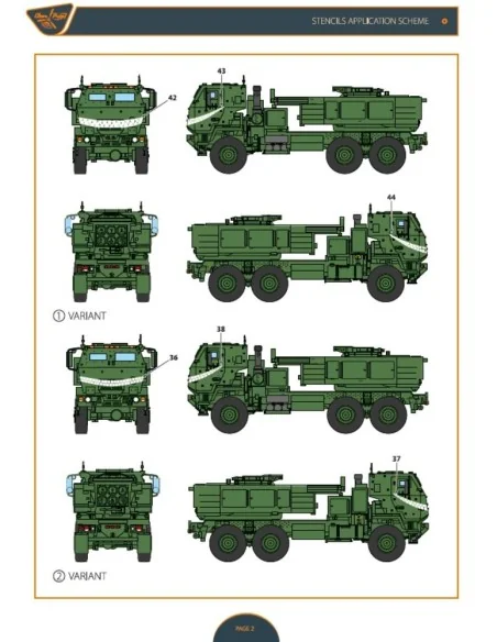M142 Himars in Ukrainian Armed Forces decal set for Foreart, Meng, ...