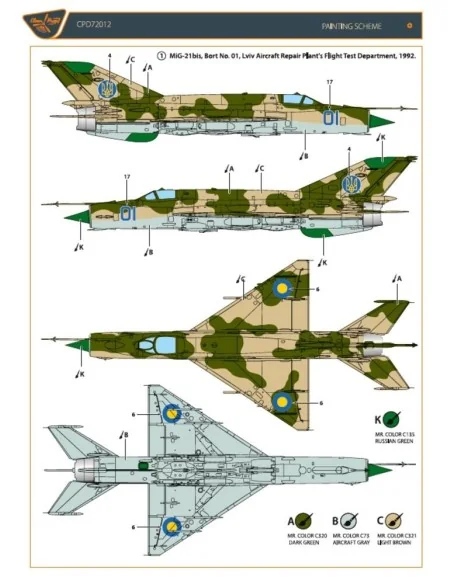 [NO_DESC] MiG-21 in Ukrainian Service, 1/72 - Clear Prop Accessorie...