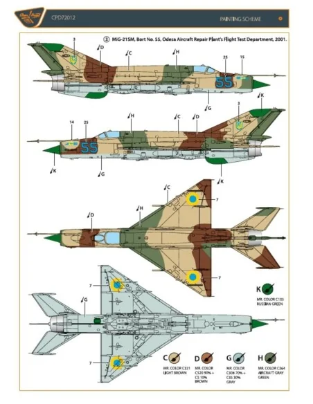 MiG-21 in Ukrainian Service, 1/72 - Clear Prop Accessories CPD72012
