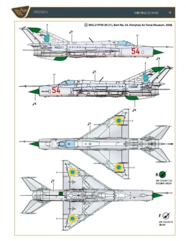 MiG-21 in Ukrainian Service, 1/72 - Clear Prop Accessories CPD72012