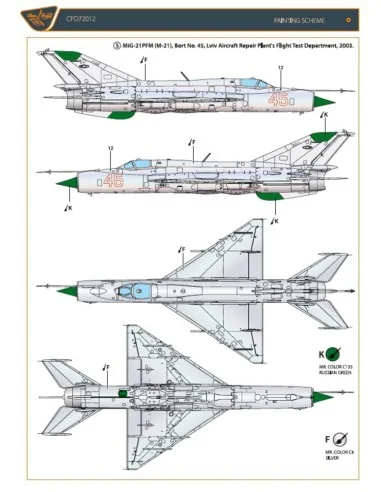 MiG-21 in Ukrainian Service, 1/72 - Clear Prop Accessories CPD72012