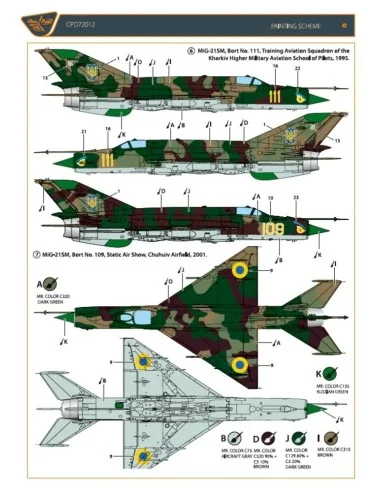 MiG-21 in Ukrainian Service, 1/72 - Clear Prop Accessories CPD72012