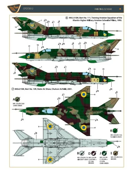 MiG-21 in Ukrainian Service, 1/72 - Clear Prop Accessories CPD72012