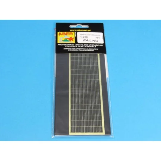 Railing 3 bar, horizontal, 1/200 - Aber Models RE-200-01 Railing 3 bar, horizontal, 1/200 - Aber Models RE-200-01