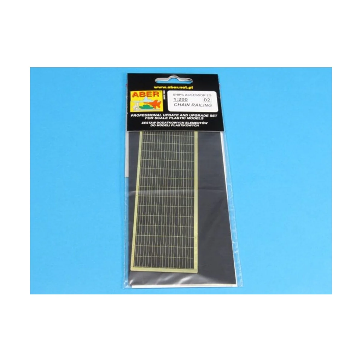 Chain railing 3 horizontal, 1/200 - Aber Models RE-200-02 Chain railing 3 horizontal, 1/200 - Aber Models RE-200-02