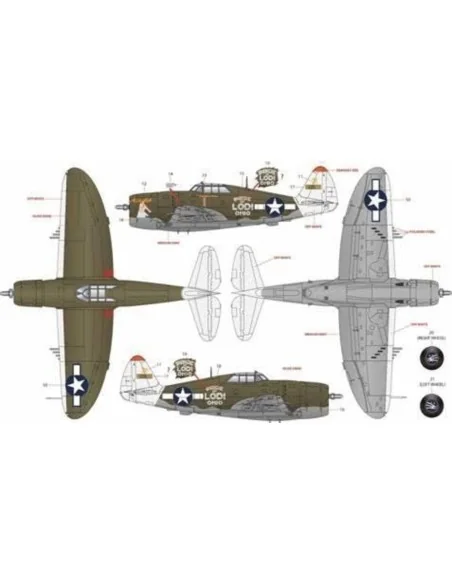 P-47D Razorback, 1/24 - KINETIC K3208