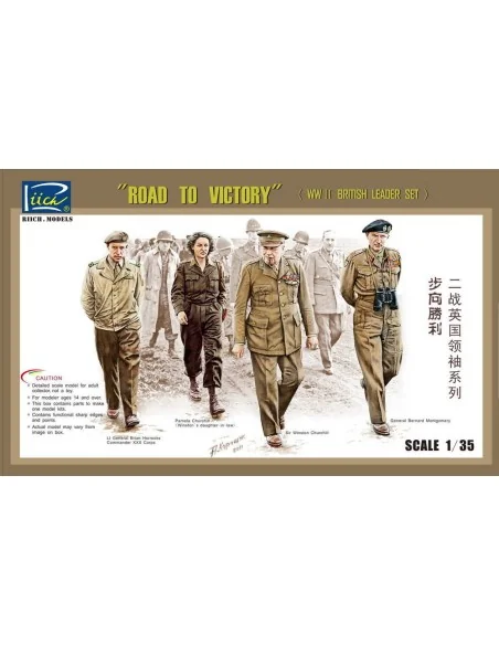 WWII Britis Leader set(ROAD TO VICTORY), 1/35 - Riich Models RV35023