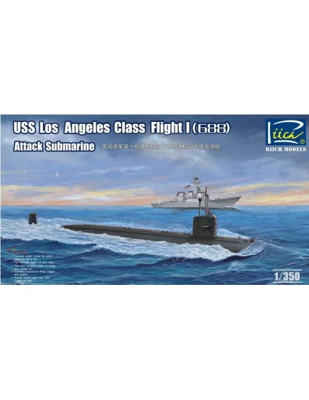 USS Los Angeles Class Flight I(688) Atta Attack Submarine, 1/350 - ...