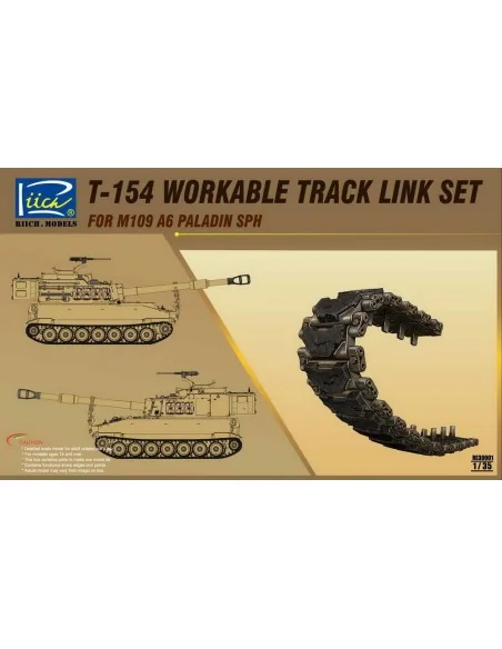 T-154 Workable Track set for M109A6 SPH, 1/35 - Riich Models RE30001