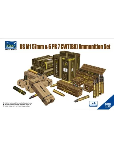 US M1 57mm&6PR 7cwt(BR)Ammunition Set(Mo (Model Kits x4), 1/35 - Ri...