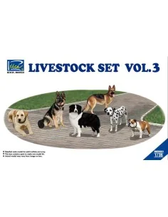 Livestock Set Vol.3 (six dogs), 1/35 - Riich Models RV35021