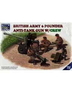 British Army 6 Pounder Infantry Anti-tank Gun w/Crews (4 figures), ...